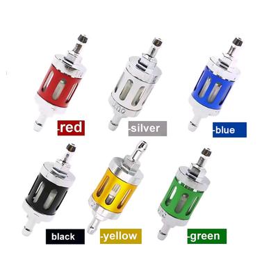 1 Set Motorbike Replaceable Accessories Motorcycle 8mm Inline Gasoline Oil Filter Glass Engine Gas Fuel Hose Clip CNC Tool Kit