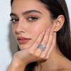 2Pcs Rhinestone Band Rings Women Cubic Zirconia Ring Sparkly Engagement Rings for Stacking Anniversary Wedding Party Wear