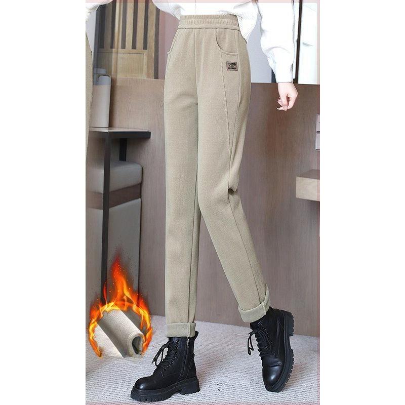 Velvet Harem Pants with Wide Top and Narrow Feet, Casual Pants, Slim and Versatile Pants
