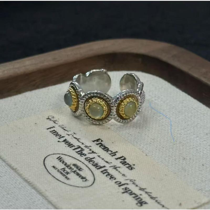 925 Sterling Silver Retro Plain Silver Ring for Women Does Not Fade, Light Luxury, High-end Sense, Versatile Opening Fashion Personality Ring