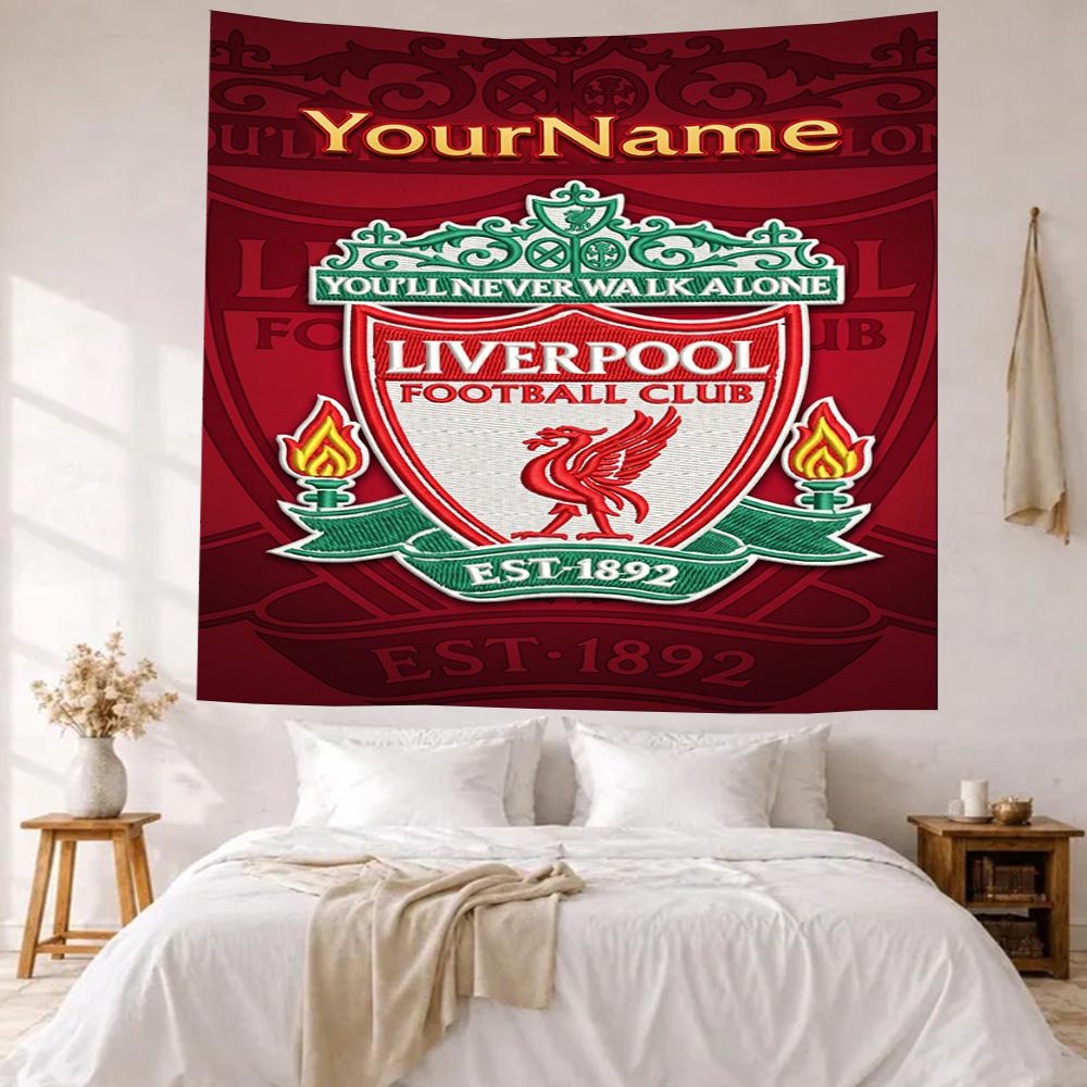 Liverpool Custom Your Name Wall Decor Tapestry Art For Pet Memorial Birthdaywedding Party Backdrop Family Gift