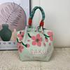 Korean Ins Knot Handbag: Stylish Spring/Autumn Bucket Bag with Large Capacity