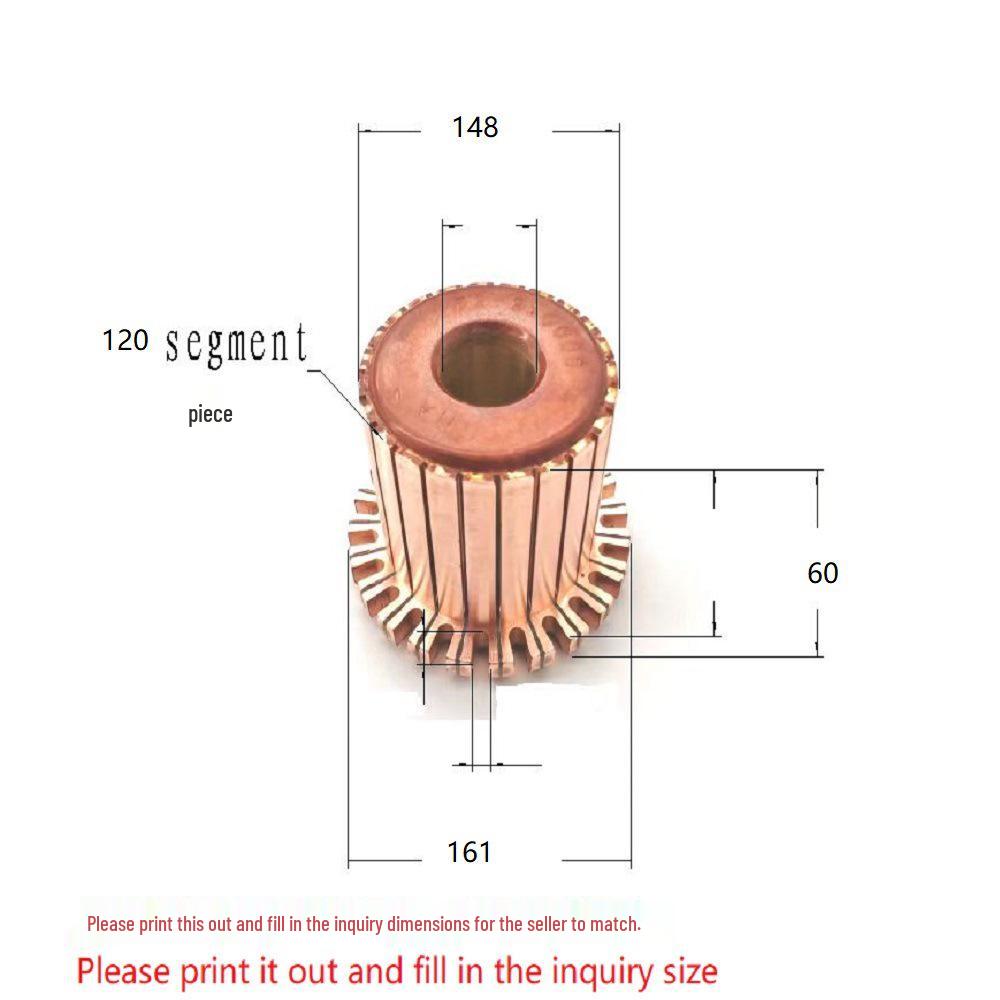 12.7x4.04x10.4(11.93) 14P DC Motor Commutator