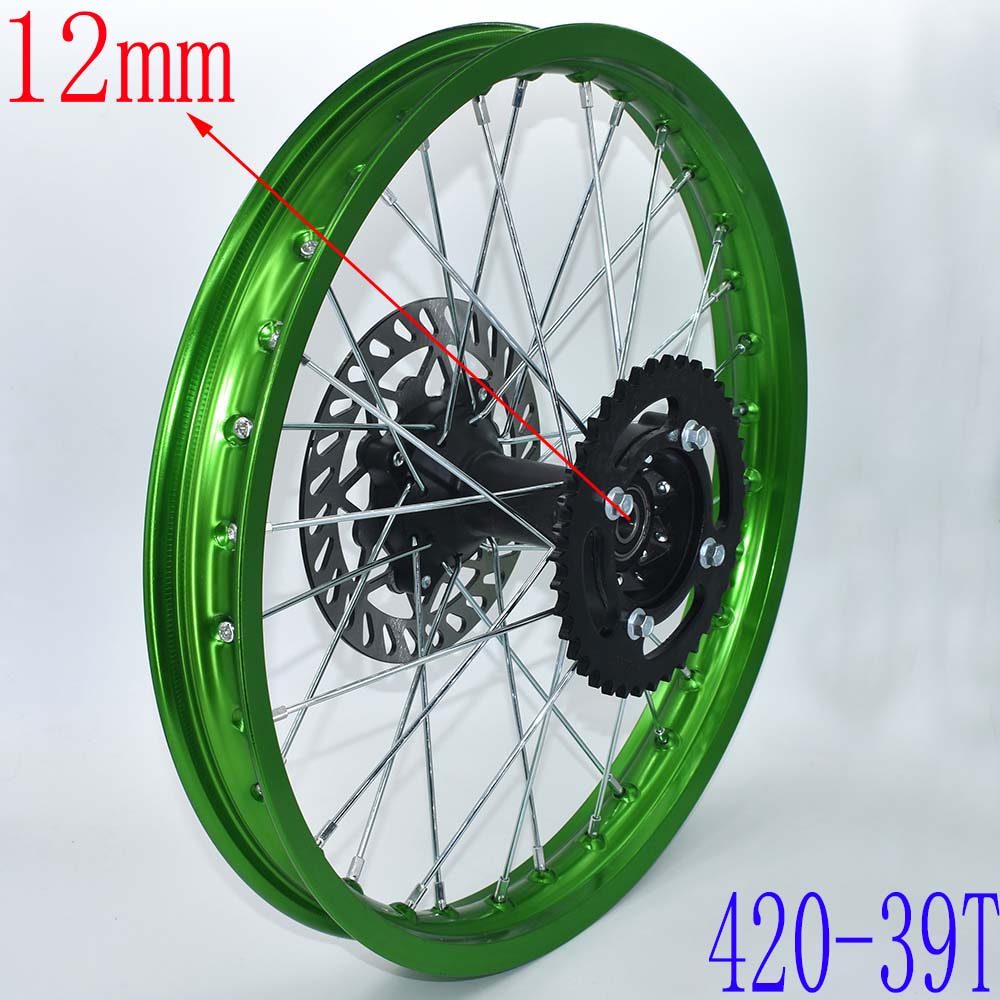 Rear Rims Aluminum Alloy Circle Of 17" Wheel 1.60 X 17" Inch with Disc Brake Sprocket for KLX CRF Kayo Apollo BSE Dirt Pit Bike