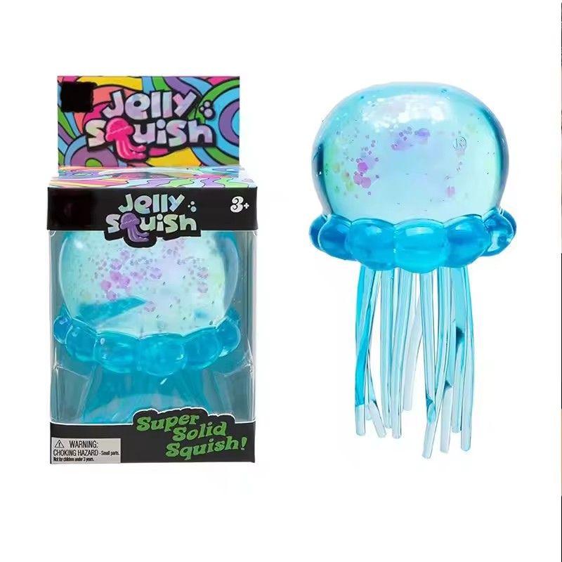Sale Schylling Jellyfish Healing Series Nice Cube Stress Relief Pinch Toy Children's Gift Jellyfish & Cube Squish Toy
