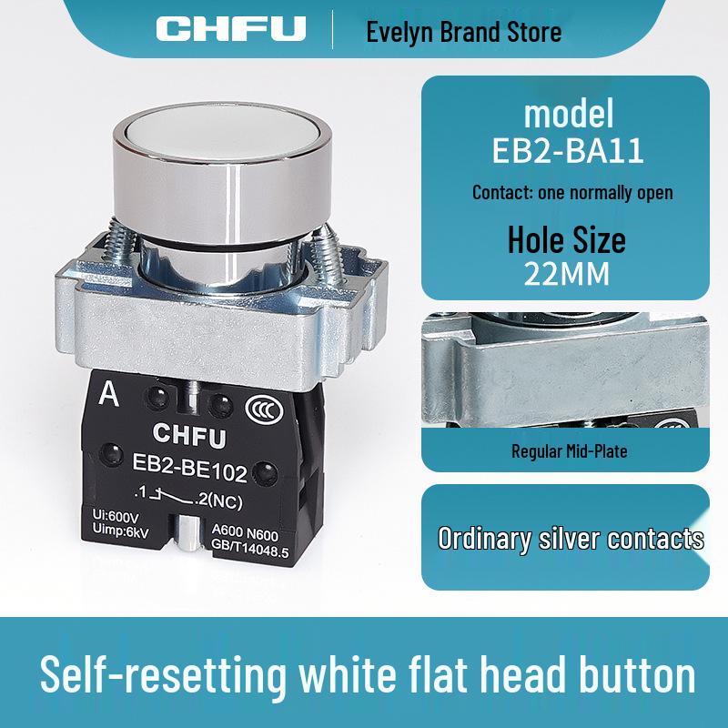 XB2 Emergency Stop Self-Locking Metal Push-Button Switch with Mushroom Head