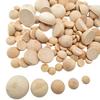 12-40mm Split Wood Balls, Unfinished Natural Wooden Half Ball Round Beads for DIY Project Crafting Project Painting Art Supplies