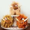 Zhongran Scottish Highland Cattle Doll Long Hair Cow Toy Doll Ornament Party Props Farmhouse Style Decoration