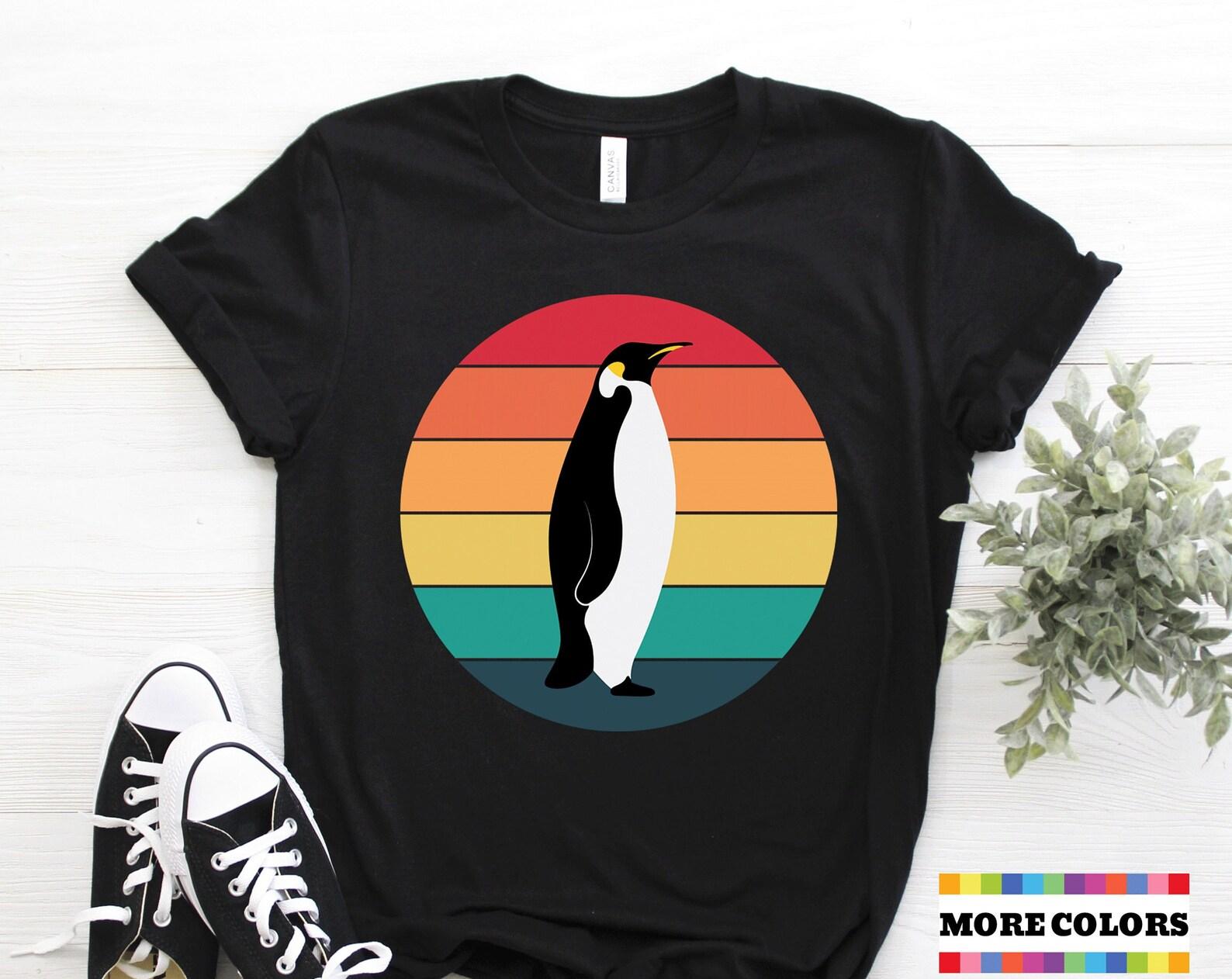 Retro Penguin T-shirt Penguins Of The World Fans Birthday Gift Tshirt Funny Educational Save Penguins Spirit Animal Lover Present Tee Shirts 160