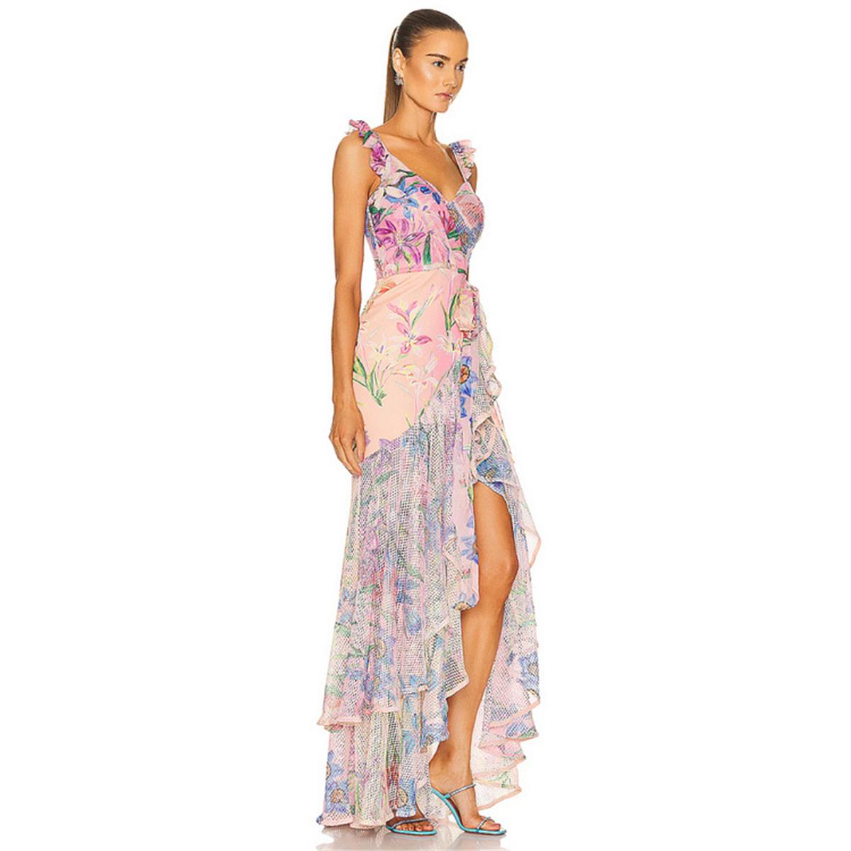 2024 Новый сексуальный купальник женский цельный купальник с цветочным принтом и сетчатый — фото 8