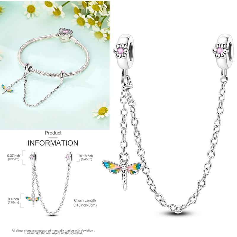 Copper Dragonfly Butterfly Pendant Charms Bead Fit Original Bracelet Bangle Women Jewelry Girl Making Beads