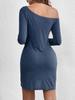 2025 Long Sleeve Loose Solid Colour T-Shirt Casual Elegant And Beautiful Women's Dresses Fashion Summer Dress