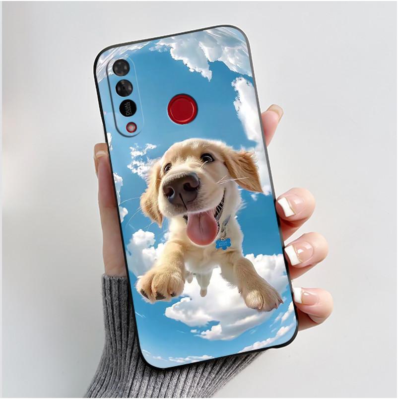 Phone Case For Itel S15/S15 Pro Candy Color Jelly Soft Shockproof Black Cover Trendy Style Painted Pattern Casing
