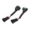 2Pcs H11 Bulb Lamp Base Adapter Socket Female Male Wire Plug Harness Holder For Car Headlight