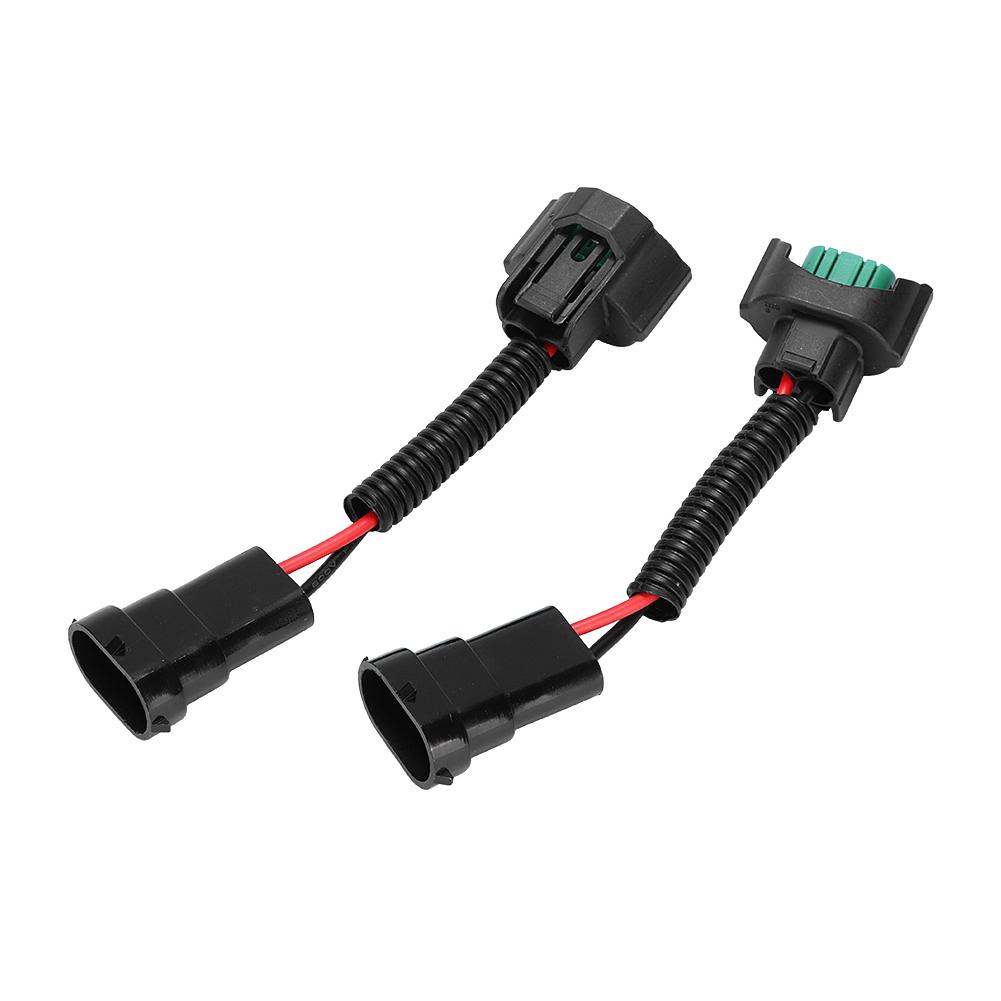2Pcs H11 Bulb Lamp Base Adapter Socket Female Male Wire Plug Harness Holder For Car Headlight