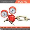 Arizze Gas Regulator & Pressure Gauge: Oxygen, Acetylene, Propane, Argon Compatible, All-Copper Shockproof Valve.