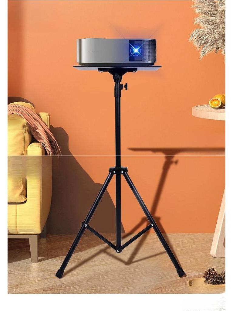 Foldable Portable Tripod Projector Stand with Pan-Tilt Bedside Tray