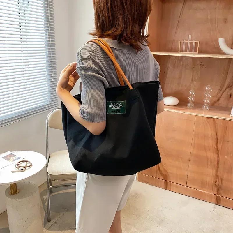 1 Pcs Popular Tote New Fashi Casual Design Female Canvas Student tide Big Women's Bag Handbag Tote Bags