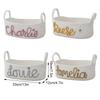 Tabletop Nordic Style Cotton Storage Basket Foldable Storage Baskets With Handles Rope Wrapped Letter Storage Basket