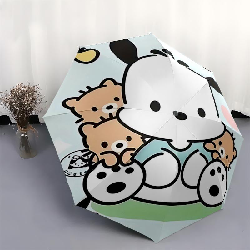 1pc Good Luck Puppy: Automatic Opening/Closing Umbrella with Foldable Design, Iron Frame, Outdoor Use, Festival Gift for Fans, Travelers, Daily Use, P