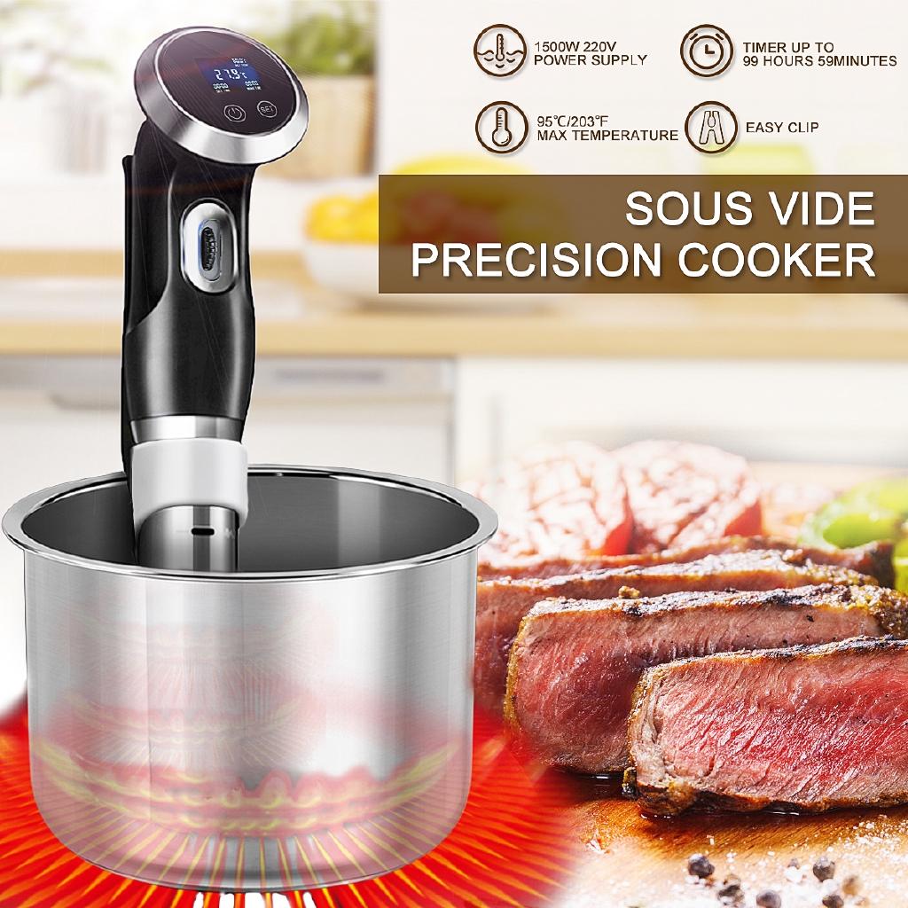 1500W 220V Sous Vide Precision Cooker Immersion Circulator Low Temperature Cooking Rod LED Display