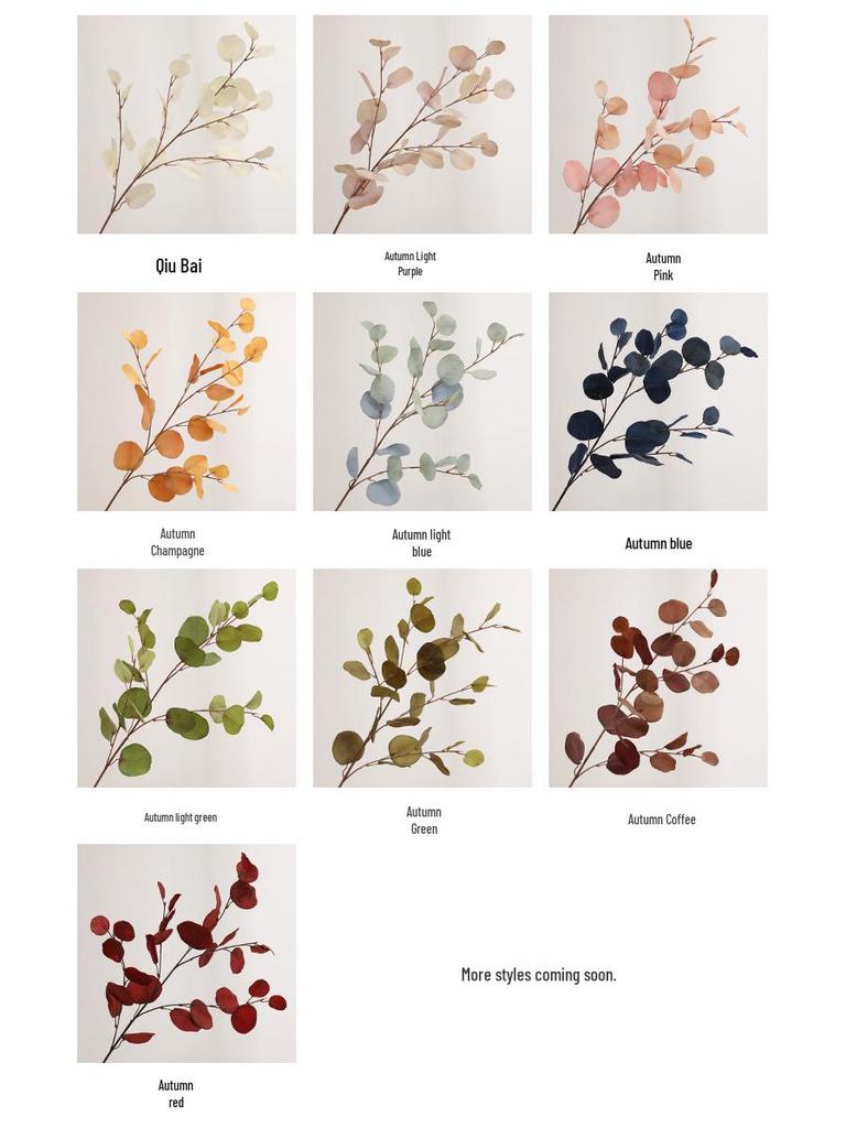 Autumn Colors Eucalyptus Dried Flower Ornaments for Living Room or Dining Table