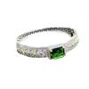 2026 Micro-set Diamond Emerald Bracelet Two-color Gold Diamond High-end Luxury Lady Jewelry Bracelet Jewelry Women