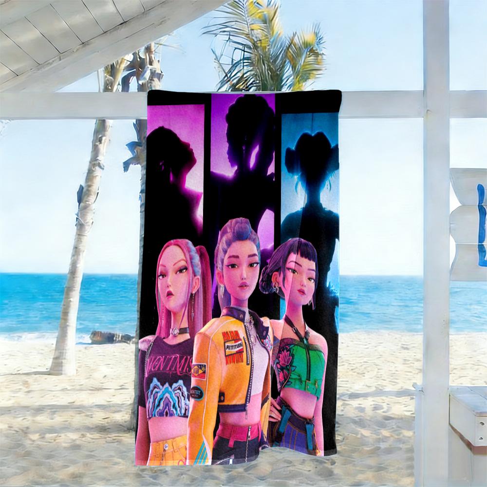 Colorful Fashion Friends Beach Towel Quick-Dry Soft Microfiber Comfortable Lightweight