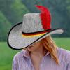 Felt Hats For Men Western Carnival Hat With Adjustable Strap Black Red Yellow Design Oktoberfest Headwear For Bar Outdoor Photo