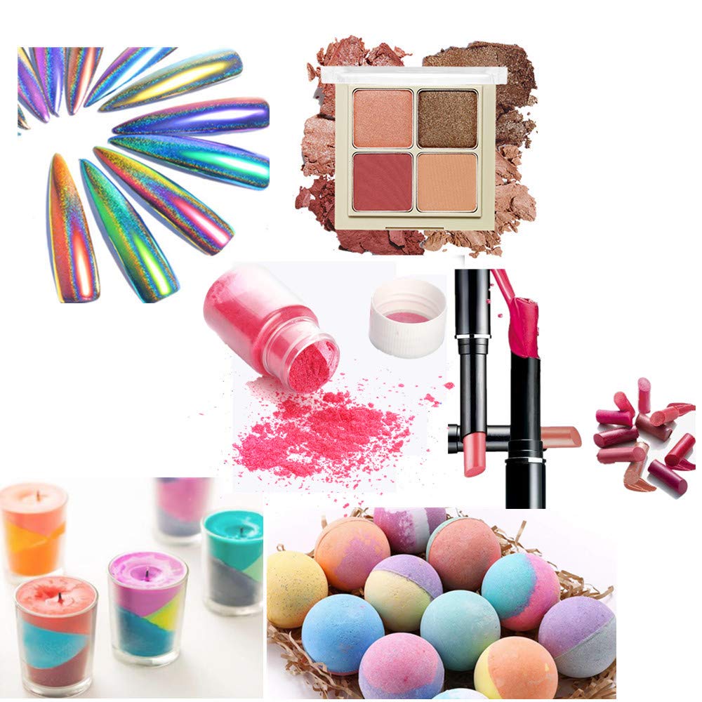 Polvo para Uñas para Uñas y Resina, Set de 15 Colores, Materiales para Nail Art, Diseño de Uñas DIY, Tinte para Resina UV, Polvo de Mica, Polvo de Mica, Polvo de Mica, Natural