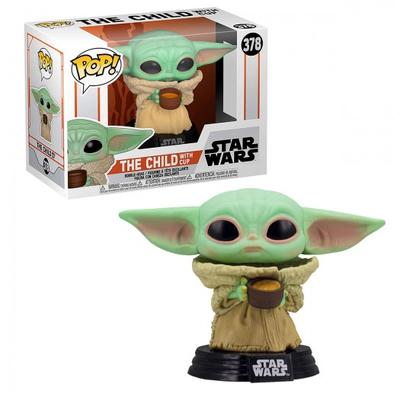 Funko POP! Stjärnornas krig: Mandalorian: Baby Yoda (Barnet) med kopp