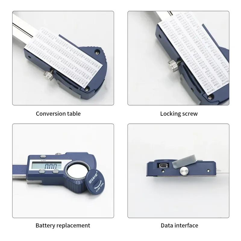 SHAHE Digital Depth Gauge 0-25mm/0-50 Mm Tread Depth Gauge For Car Tire Digital Depth Calipers Measuring Tools