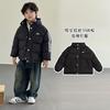 2025 Kids Thick Warm White Duck Down Stand Collar Short Puffer Jacket Boys Girls