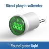 Square Voltage Meter Plug-in: European Standard AC220V Digital Display with Indicator Light