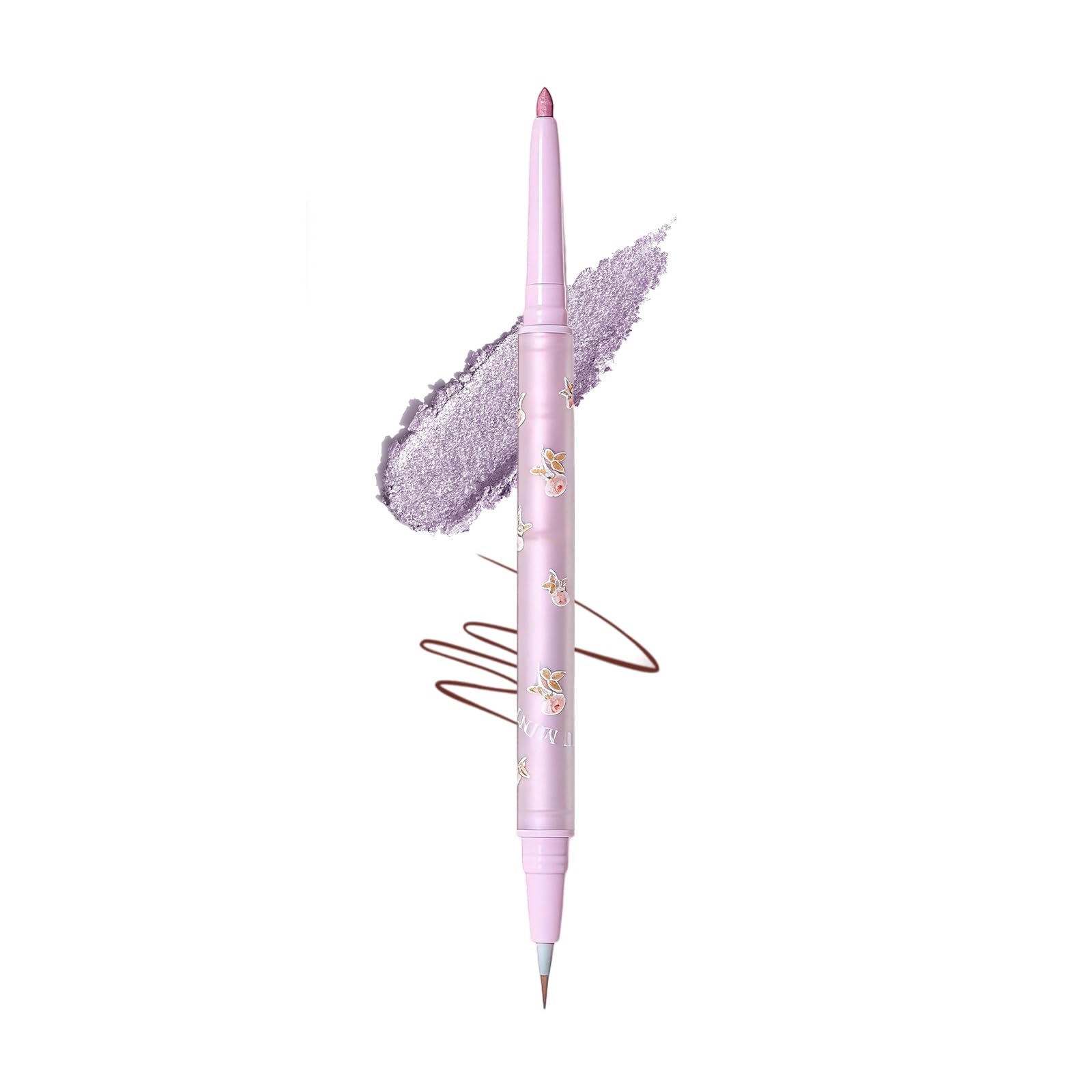 INTOPOP Tear Bag Pencil, Double Line Expert, Double-Ended, Glitter, High Shine, Waterproof, Sweatproof, Smudge-Resistant, Purple, for Tear Bag