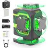 LasGoo 16 Green Laser Beam Laser Tool with Horizontal and Vertical Ideal for Construction and with Magnetic Pivot Bracket LG-4D 4x360° Level,