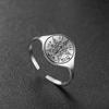 Pentagramm Schutz Talisman Amulett Ring Edelstahl Tetragrammaton Offene Ringe Spirituelles Siegel Schmuck Geschenk für Frauen
