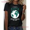 Unisexs Earth Rotation Pattern T Shirt Casual And Comfortable D Vintage Slightly Streetwear Fashion Graphic Homme