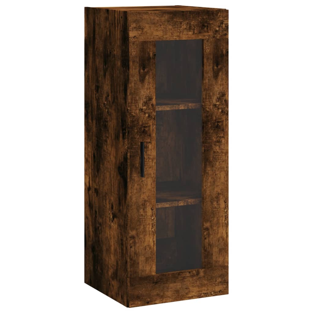 Vidaxl Wall Cabinet, Smoked Oak, 34.5X34X90 Cm