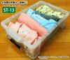 JEJ Astage ST Box #13, Made in Japan, Stackable, Clear, Disaster Preparedness Storage Box [29.5cm W x 44cm D x 16cm H]