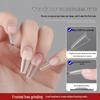 Crescent Curve Ultra Thin Shallow Half Cover Nail Tips - Transparent Frosted Milky White Extension for Salon Nail Art.