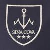 Sinacova Short Sleeve Supima Mercerized Knit Crew Anchor Size 24130510 Men's T-Shirt, 100% Cotton, Neck, Emblem, Design, M, (Navy)
