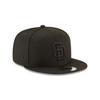 New Era 9Fifty 950 Black Basic Snapback Adjustable Cap Diego Padres Free Size (San (Black))