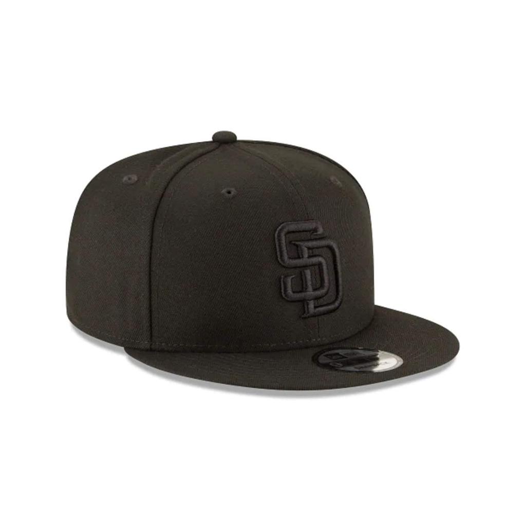 New Era 9Fifty 950 Black Basic Snapback Adjustable Cap Diego Padres Free Size (San (Black))