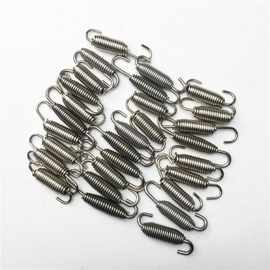 

6Pcs Stainless Steel Racing Motorcycles Bike Scooter Pipe Silencer Springs Hooks