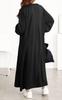 Gold Japan Plus Size Long Tiered Stretch Candy Perfect for and Size Women's Dress, Sleeves, Sleeves, Fall, Winter, Spring, 4L, Black, cast-5552013
