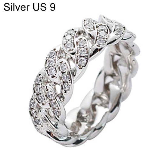 Vridt Ring Kreativ Kubisk Smykker Ring Finger Zirkonia Ring for Gave