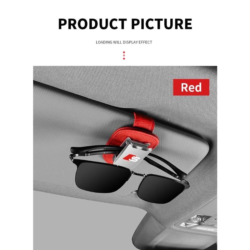 Car Auto Sun Visor Glasses Box Sunglasses Clip Card Ticket Holder Stand for Audi A3 A4 B5 B6 A3 8P 8V 8L A5 A6 C6 C5 A1 A7 A8 Q2 Q3 TT RS3 RS4