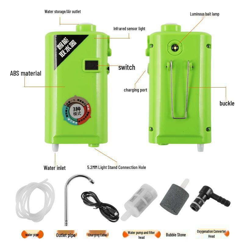 Smart Sensor Fishing Water Dispenser & Multi-Functional Hand Washer Pump with Oxygenator