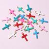 20pcs 10x6mm Enamel Small Cross Charms Pendant Stainless Steel DIY Jewelry Making Accessories Findings for Bracelet Earrings